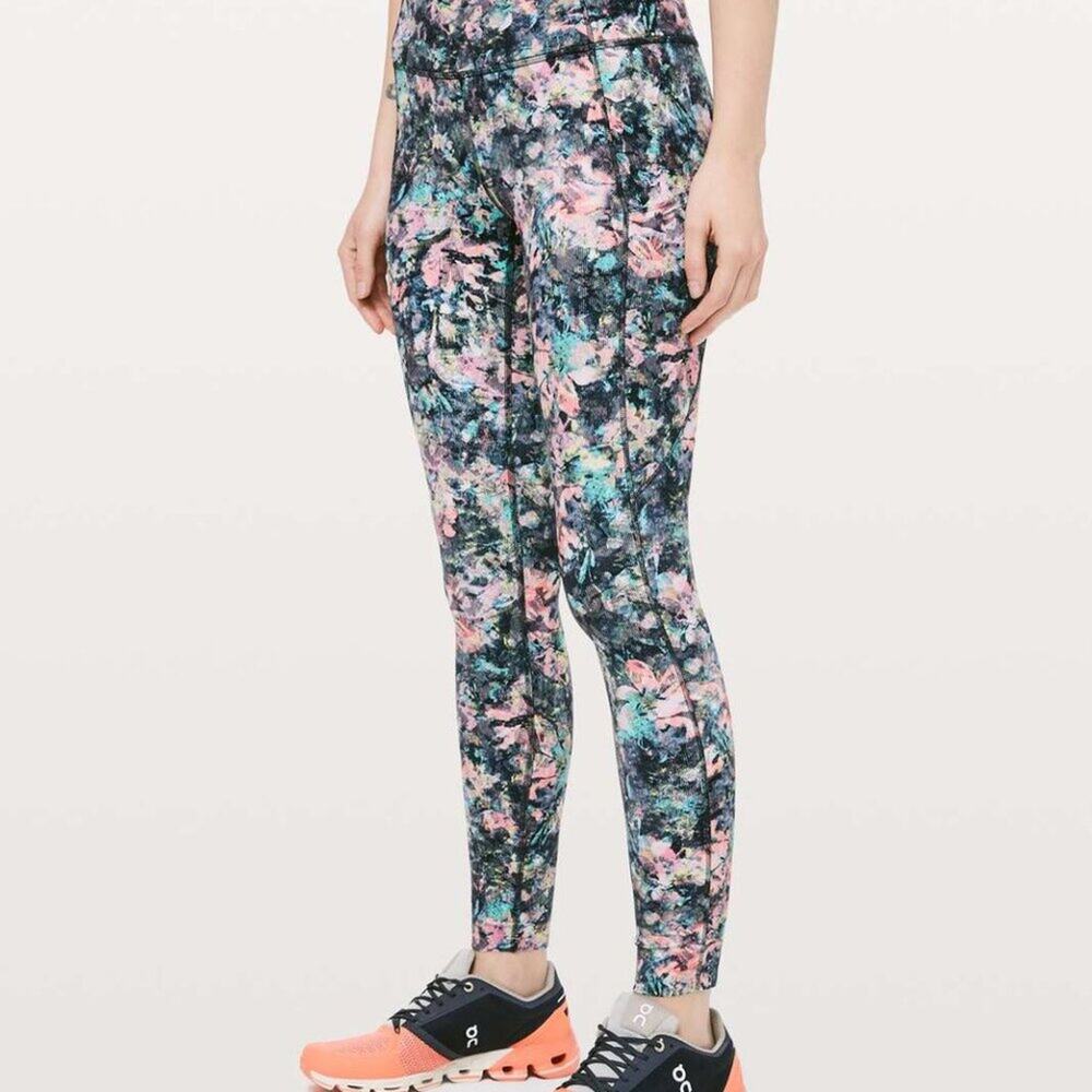 Lululemon Fast & Free 7/8 Tight II Nulux 25" Dappled Daze Multi Size 10 $128